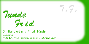 tunde frid business card